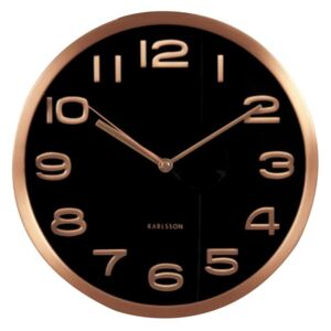 Nástěnné hodiny Maxie Copper 29 cm Karlsson * (Barva - černé, měděná)