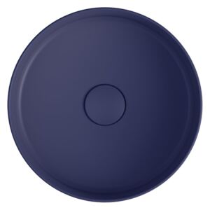 SAPHO - INFINITY ROUND keramické umyvadlo na desku, průměr 36x12 cm, Isvea Blue (10NF65036-2Z)