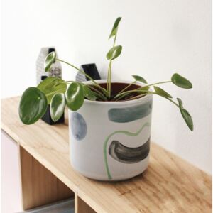 Terakotový obal na květináč Deco White (kód TYDEN20 na -20 %)