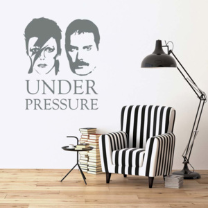 GLIX Queen & David Bowie - Under Pressure - samolepka na zeď Šedá 60x50 cm