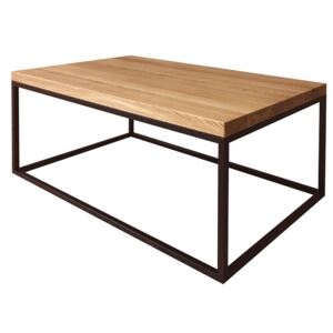 Industriální stolek 80 cm Loft ST375 dubové dřevo / kov