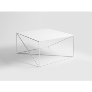 Bílý konferenční stolek Custom Form Memo, 100 x 100 cm