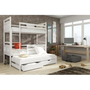 Patrová postel s přistýlkou Anatol 90x200 bílá