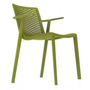 Jídelní židle Net-Kat s opěrkami zelená
