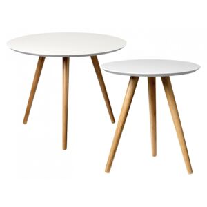Kulatý stolek Bamboo/white Menší