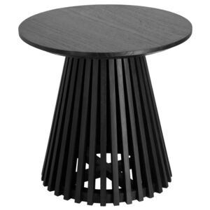 Černý masivní kulatý odkládací stolek LaForma Irune 50 cm