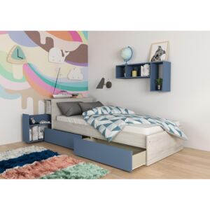 Multifunkční dětská postel pro kluka Cascina, smoky blue