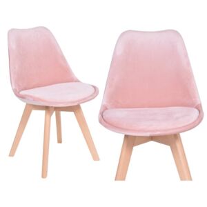 TZB Čalouněná židle Nantes Velvet růžová