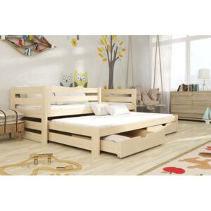 Dřevěná dětská postel Aaron s přistýlkou