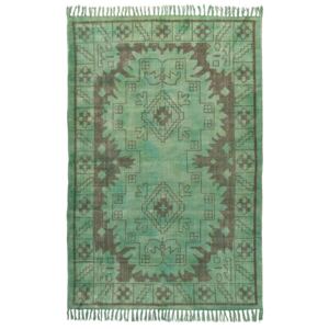 Bavlněný koberec Black/green 120x180
