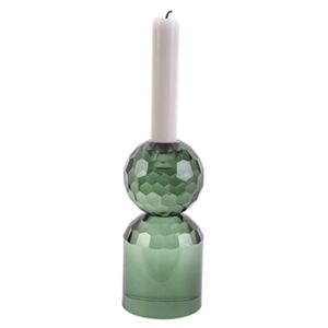 Skleněný svícen Crystal Ball 14,3 cm L zelený Present Time (Barva-zelená)