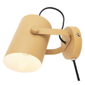 Nástěnná lampa Snazzy žlutá Leitmotiv (Barva - hořčicově žlutá matná, kov)
