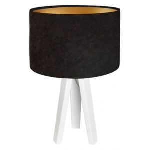 Skandinávská stolní lampa GLAMOUR, 1xE27, 60W, bílá, zlatohnědá