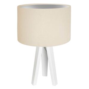 Skandinávská stolní lampa GLAMOUR, 1xE27, 60W, bílá, krémovostříbrná