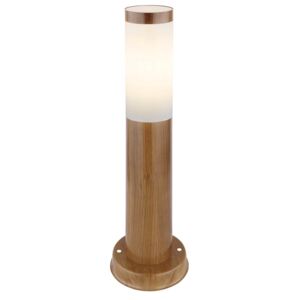 Venkovní stojací lampa BOSTON, 1xE27, 60W, 45cm, imitace dřeva