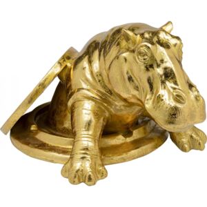 KARE DESIGN Soška Hroch s poklopem Zlatá 72cm