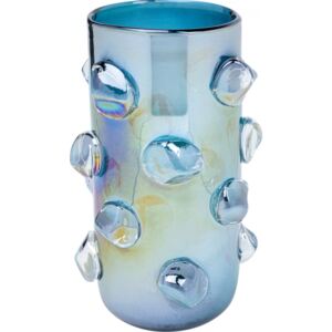 KARE DESIGN Modrá skleněná váza Aquarius 33cm
