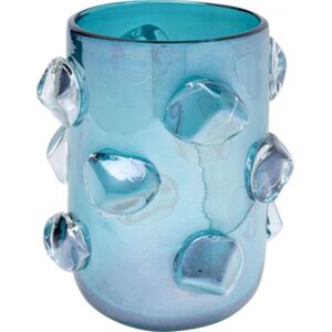 KARE DESIGN Modrá skleněná váza Aquarius 23cm