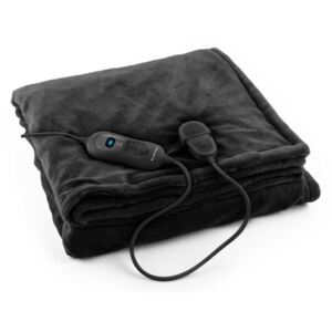 Klarstein Columbo XL výhřevná deka 120 W, pratelná, 180x130 cm, mikroplyš, černá