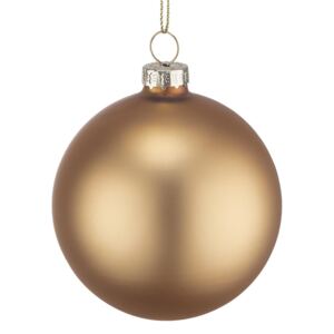 HANG ON Vánoční koule matné 8 cm set 6 ks - zlatá