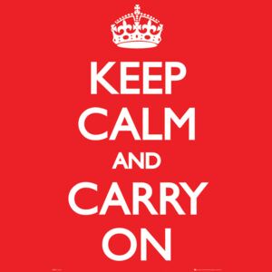 Plakát, Obraz - Keep Calm And Carry On, (61 x 91,5 cm)
