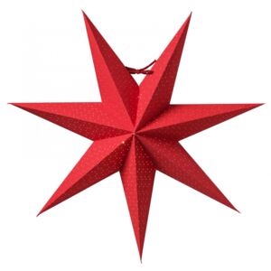 Závěsná svítící hvězda Aino Red 44 cm