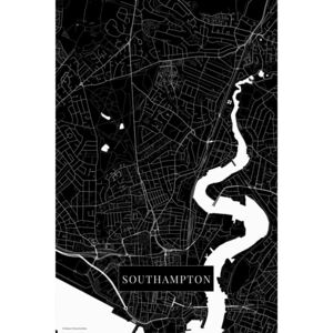 Mapa Southampton black