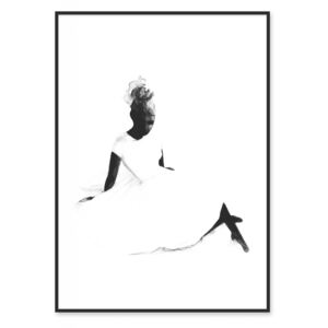 Akvarelový plakát Ballerina A4