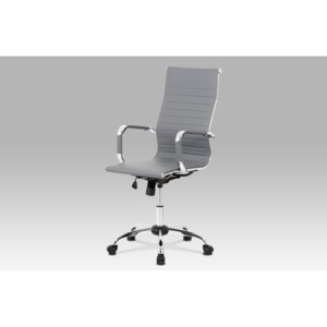 Kancelářská židle s houpacím mechanismem šedá ekokůže KA-V305 GREY