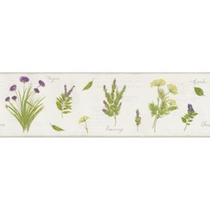 Vliesová bordura Caselio 68435004, kolekce BON APPETIT, materiál vlies, styl moderní, romantický, květinový 12,25 x 500 cm