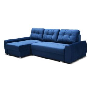 ANTEX, Furla, moderní rozkládací sedací souprava s dvěmi úložnými prostory, modrá