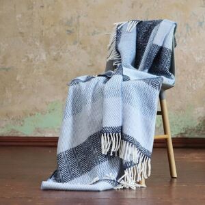 LinenMe Wool Throw Valentino Blue