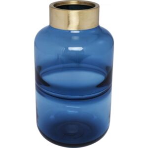 KARE DESIGN Modrá skleněná váza Positano Belly Blue 28cm