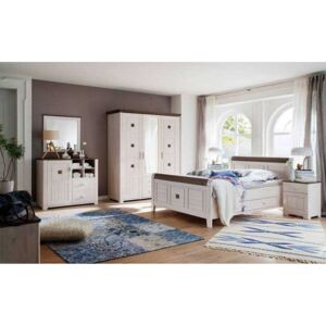 Dřevěná postel Malmo F0ED91800724 Bílá 180x200