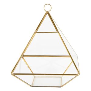 Skleněný box Pyramid Brass (kód BDAY11 na -20 %)