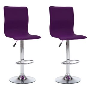 Barové stoličky Beliah - umělá kůže - 2 ks | fialové