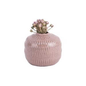 Keramická váza Nostalgia kulatá 10,5 cm Present Time (Barva- světle růžová)