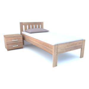 Postel SANY Buk 90x210 - Dřevěná postel z bukového masivu je jednolůžko s rozměry: 90 x 200 cm nebo 80 x 200 cm