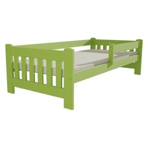 Dřevěná postel DP 022 borovice masiv 90 x 200 cm zelená