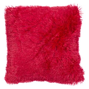 TOP Luxusní povlak na polštářek s dlouhým vlasem 40x40 - Červená