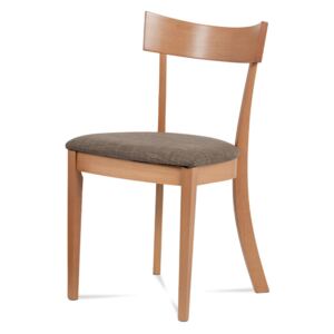 Jídelní židle BC-3333 BUK3, masiv buk, barva buk, látka hnědý melír