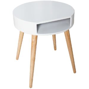 Moebel Living Bílý noční stolek Disk 45 cm