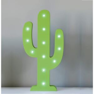 Svítící zelený LED kaktus