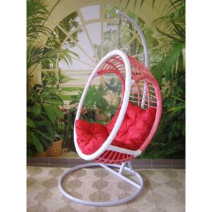 Závěsné relaxační křeslo PINK - červený sedák