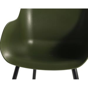 Hartman Sophie Rondo Organic - jídelní plastová židle s alu podnoží Sophie - barva židle: Moss Green
