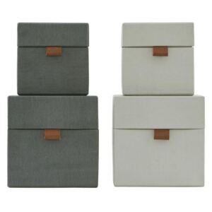 Úložný box (kostka) Dark grey/Beige Tmavě šedý - menší (kód BDAY11 na -20 %)