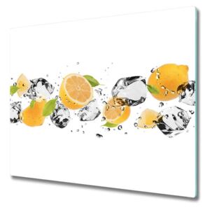 E-shop24, 60x52 cm, 5D52519204 Skleněná deska Citrony a led