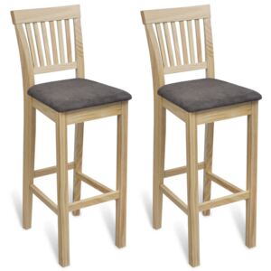 Barové židle 2 ks | dřevo