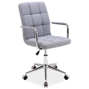 Čalouněná kancelářská židle v šedé barvě typ Q022 KN101