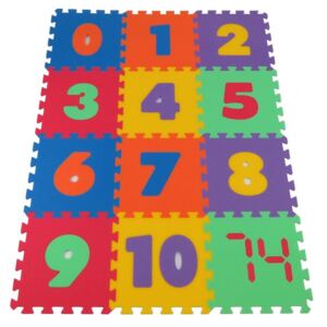 Pěnový koberec MAXI Čísla silný - 6 barev